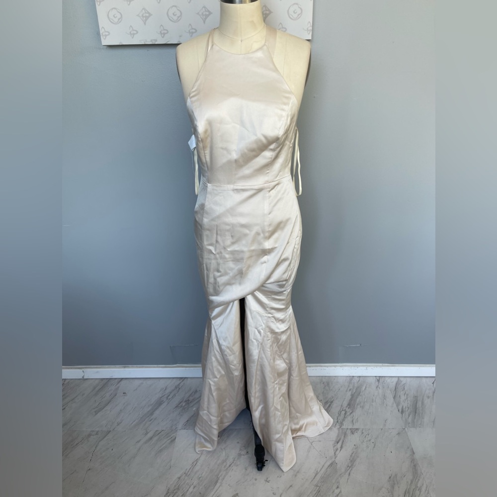 Fame and partners - CHAMPAGNE maxi mermaid dress